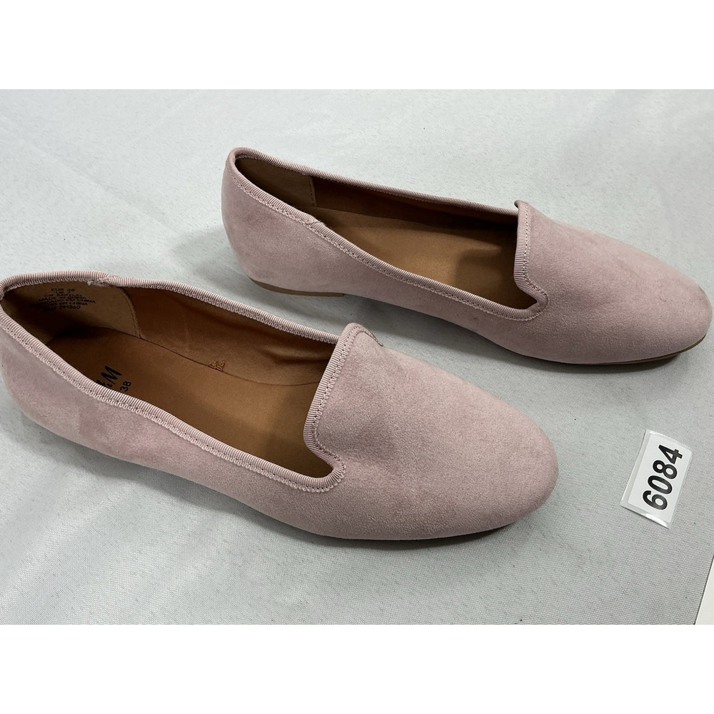Womans H&M Slipon Flat Ballet Shoes Eu 38 Us 7.5/8 Pink NWOT